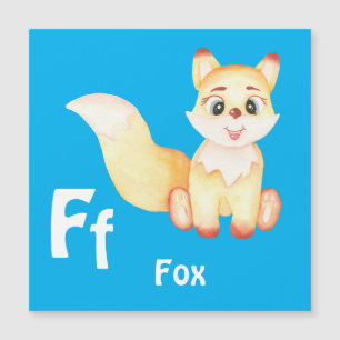 Fox personalisieren ABC: Buchstabe F - Ihren Namen Magnetkarte