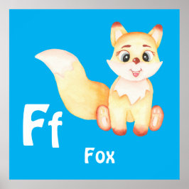 Fox personalisieren ABC: Buchstabe F - Ihren Namen Poster
