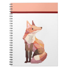 Fox, pixelart, Pixel Art Notizblock