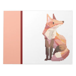 Fox, pixelart, Pixel Art Notizblock