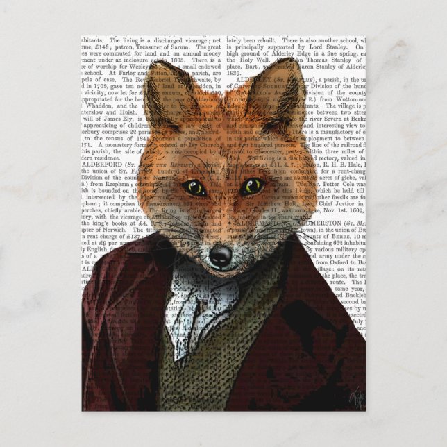 Fox Portrait 2 Postkarte (Vorderseite)