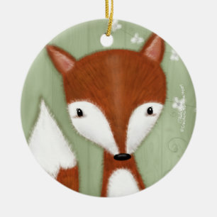 Fox Portrait Keramik Ornament