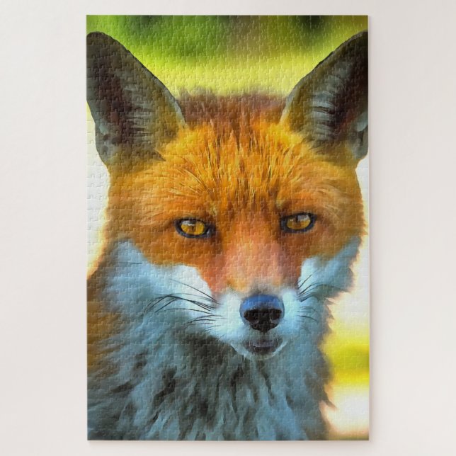 Fox Portrait Realistische Wildnis Kunst, Dichtung  (Vertikal)