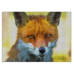 Fox Portrait Realistische Wildnis Kunst, Dichtung  Schneidebrett