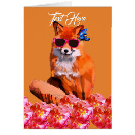 Fox Poster Custom Text Postcard