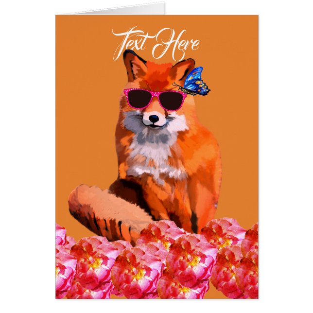 Fox Poster Custom Text Postcard (Vorne)