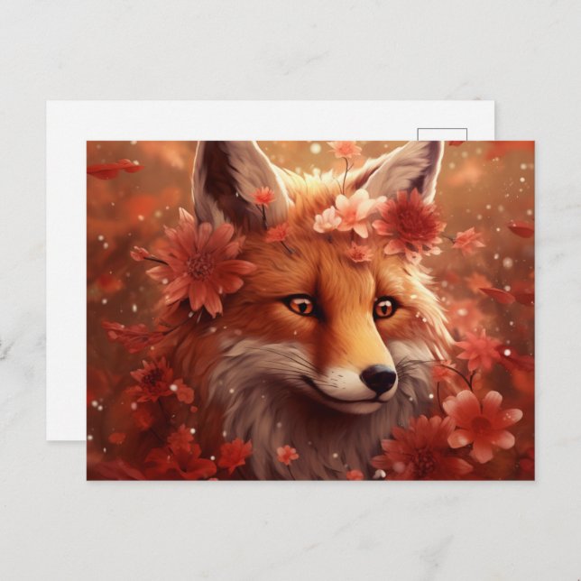 Fox Postkarte (Vorne/Hinten)