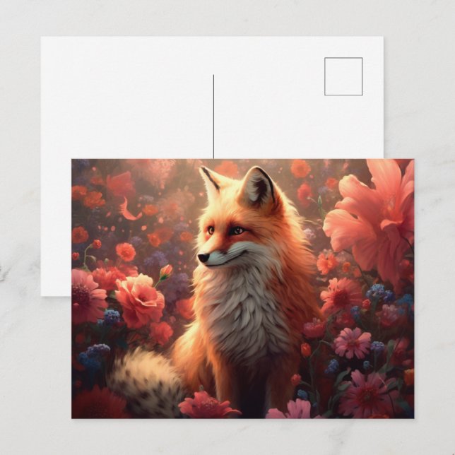 Fox Postkarte (Vorne/Hinten)