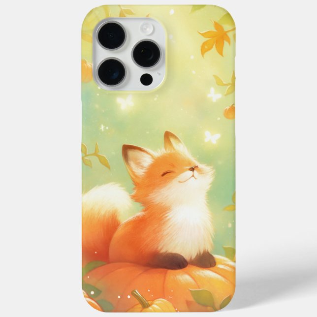 Fox Pumpkin Perch Case-Mate iPhone Hülle (Rückseite)