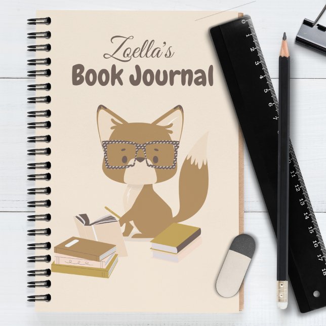 Fox Reading Journal Book Review Personalisiert Notizbuch (Reading Collection Notebook Journal Fox)