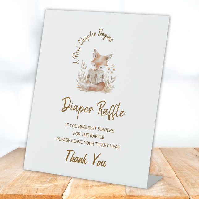 Fox Reading New Chapter fängt das Diaper Raffle Si Sockelschild (Von Creator hochgeladen)