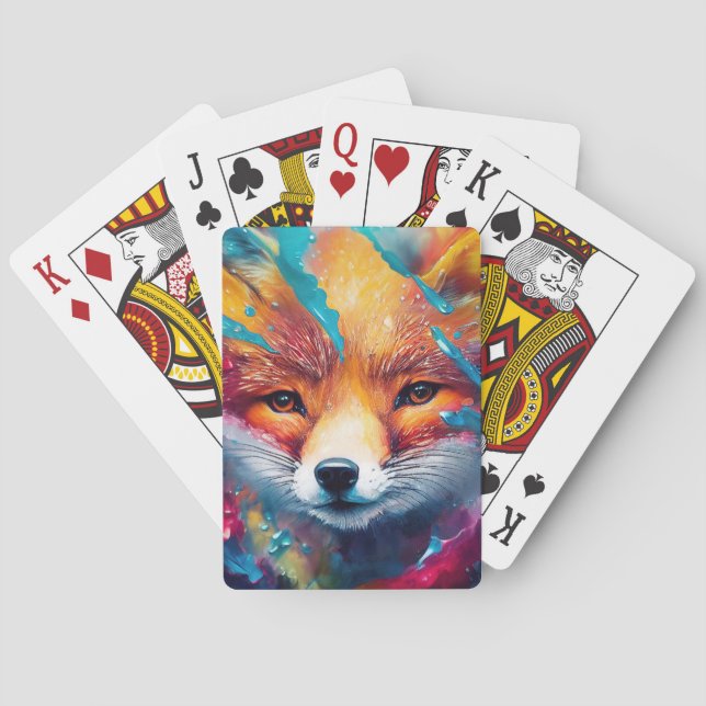 Fox Red fox Animal Discovery Adventure Nature Spielkarten (Rückseite)