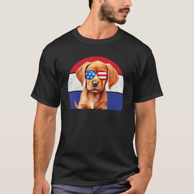 Fox Red Lab Mom Dad Flag Labrador Retriever 1 T-Shirt (Vorderseite)