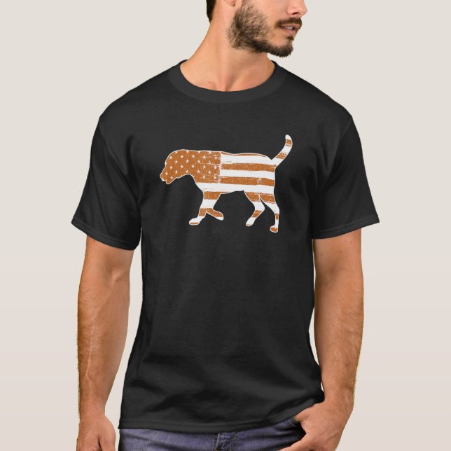 Fox Red Lab Mom Dad Labrador Retriever Flag T-Shirt (Vorderseite)