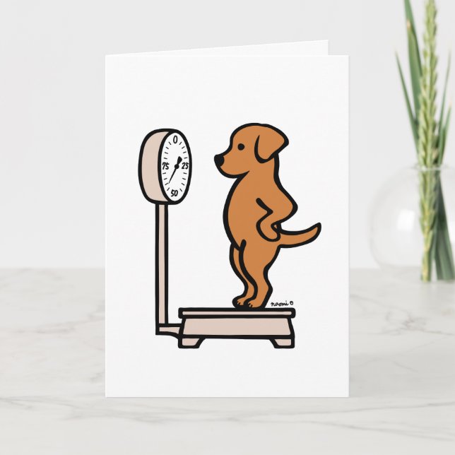 Fox Red Labrador auf der Skala Karte (Vorderseite)