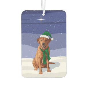 Fox Red Labrador Retriever Christmas Dog Autolufterfrischer