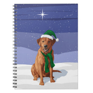 Fox Red Labrador Retriever Christmas Dog Notizblock