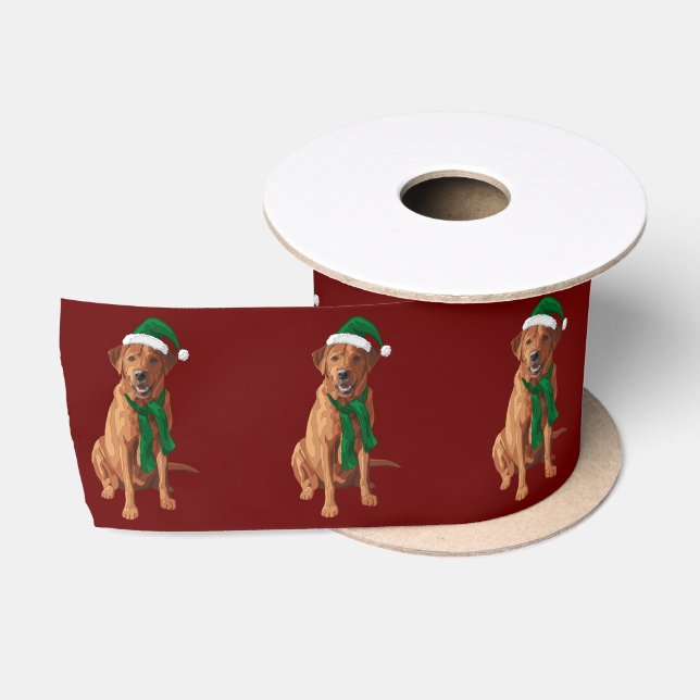 Fox Red Labrador Retriever Christmas Dog Satinband (Spule)