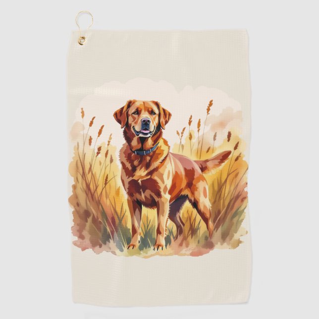 Fox Red Labrador Retriever Dog Golfhandtuch (Vorderseite)