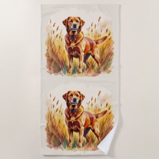 Fox Red Labrador Retriever Dog Strandtuch