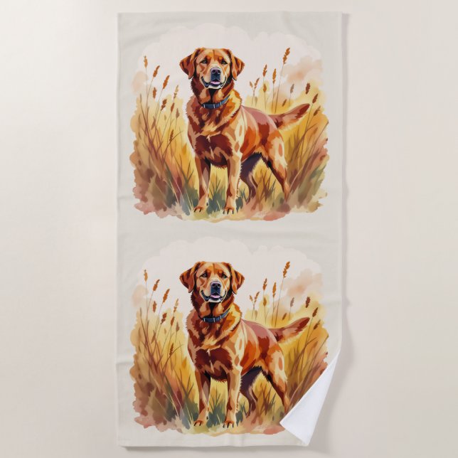Fox Red Labrador Retriever Dog Strandtuch (Vorderseite)