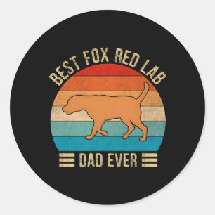 Fox Red Labrador Vater Labrador Retriever Runder Aufkleber