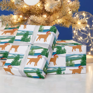 Fox Red Labrador Weihnachtsansicht Geschenkpapier