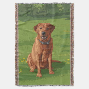 Fox Red Yellow Labrador Retriever Hund Decke