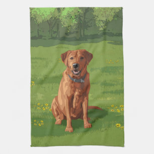 Fox Red Yellow Labrador Retriever Hund Geschirrtuch