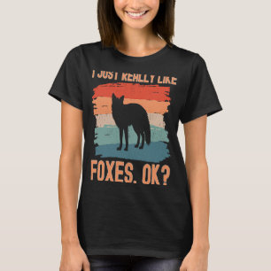 Fox Retro Ich mag Füchse echt. T-Shirt