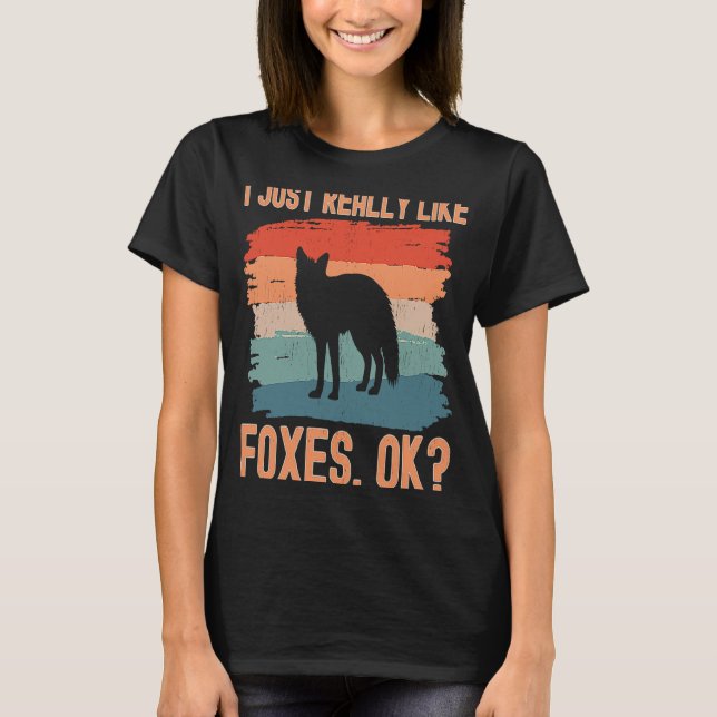Fox Retro Ich mag Füchse echt. T-Shirt (Vorderseite)