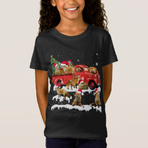 Fox Riding Red Truck Frohe Weihnachts X-mas Ugly G T-Shirt