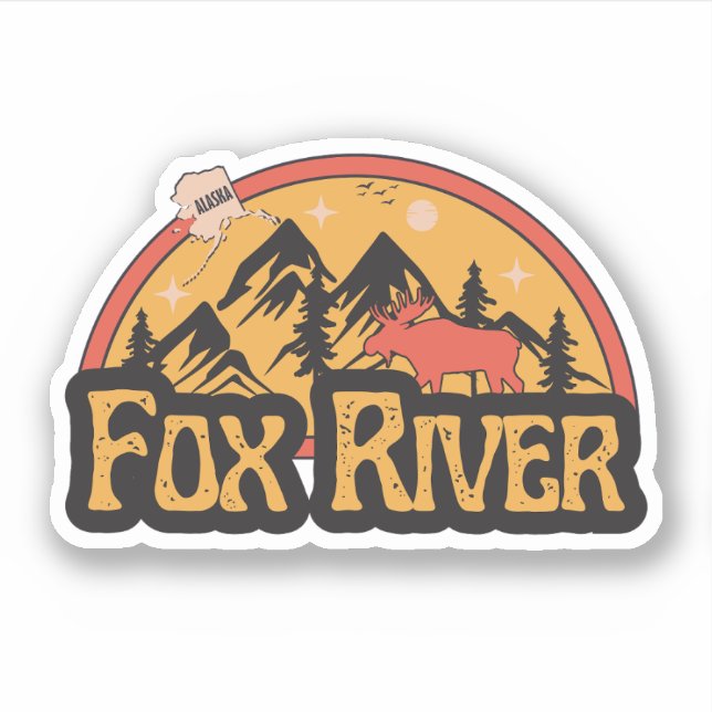 Fox River, Alaska Sticker (Vorderseite)