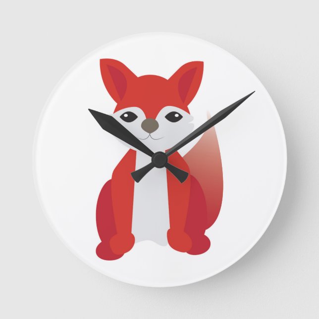 Fox Runde Wanduhr (Vorderseite)