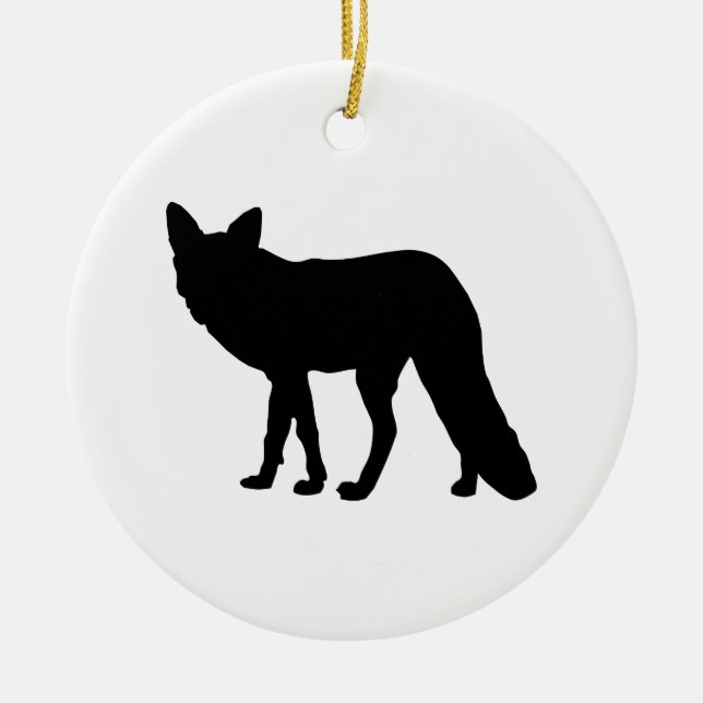 Fox-Silhouette Keramikornament (Vorne)