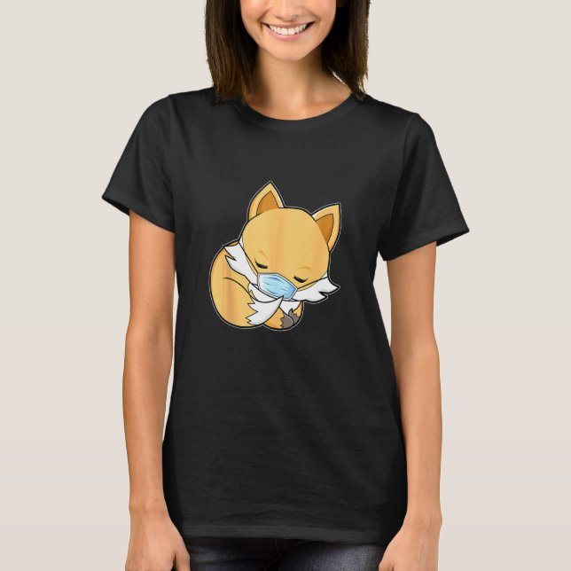 Fox Sleeping Face Mask Fox T-Shirt (Vorderseite)