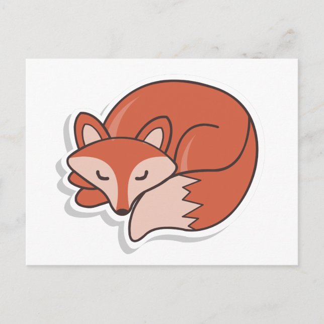 Fox Sleeping Postkarte (Vorderseite)