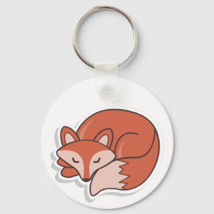 Fox Sleeping Schlüsselanhänger
