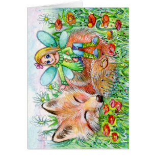 Fox somnolent et fée