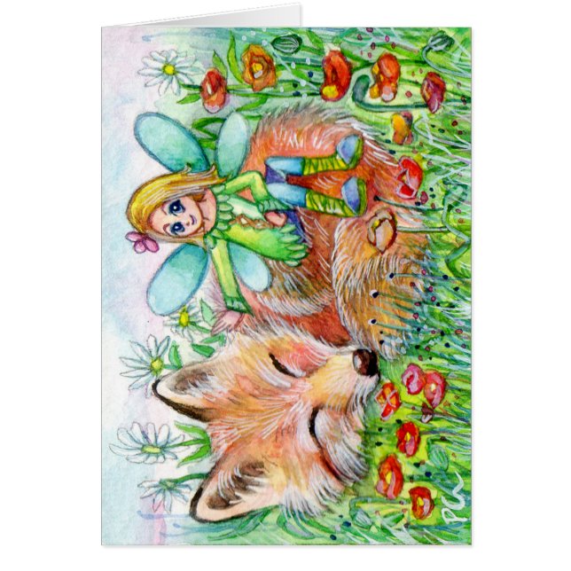 Fox somnolent et fée (Devant)