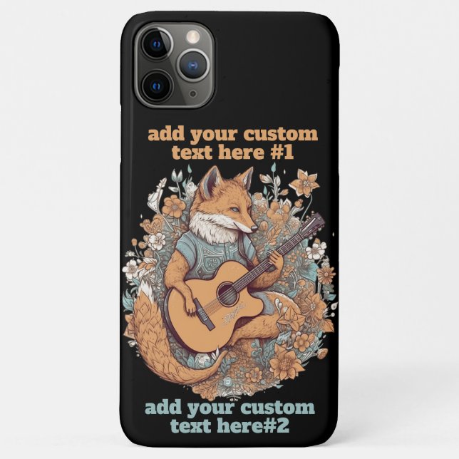 Fox spielen Gitarre Wildblume Cotattcore Custom Case-Mate iPhone Hülle (Rückseite)
