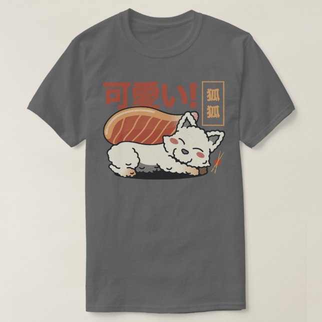 Fox Sushi Salmon Sashimi von Tobe Fonseca T-Shirt (Design vorne)