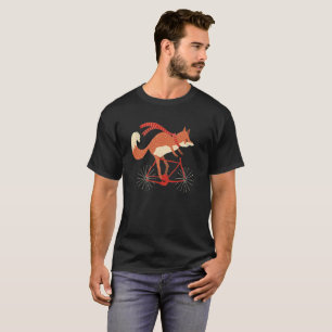 Fox-T-Shirt Fox auf einem Fahrrad-T-Shirt T-Shirt