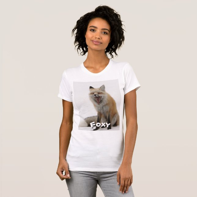 Fox-T-Shirt, foxy T-Stück, Tierkleidung T-Shirt (Vorne ganz)