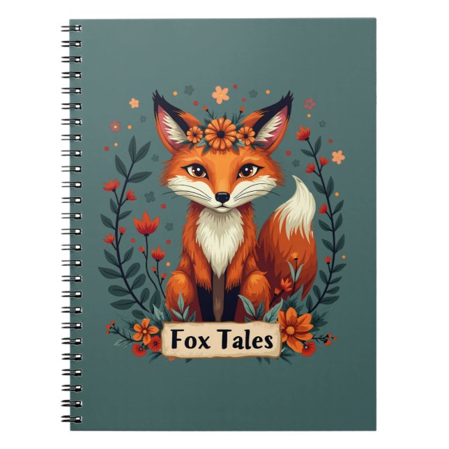 Fox Tales Boho Woodland Animal Notizblock (Vorderseite)