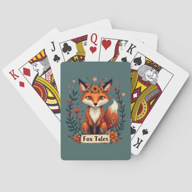 Fox Tales Boho Woodland Animal Spielkarten (Rückseite)
