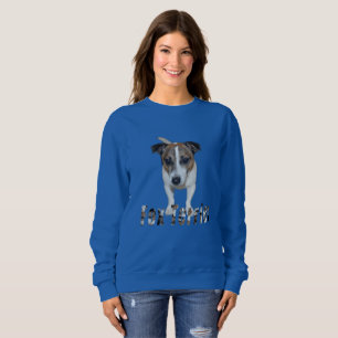 Fox Terrier Avec Logo, Dames Sweatshirt Bleu