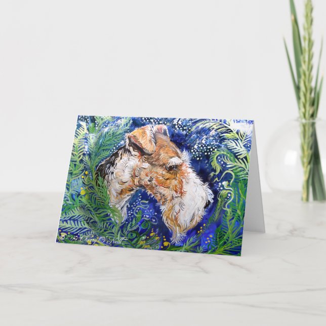 Fox Terrier Blue Karte (Vorderseite)