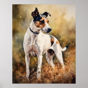Fox Terrier Dog Art Print Poster