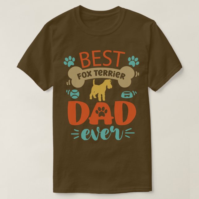 Fox Terrier Dog Vater T-Shirt (Design vorne)